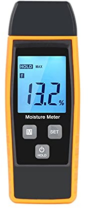 Medidor de humedad digital Medidor de humedad de madera de tipo de aguja portátil, medidor de agua, detector de contenido de humedad de mortero de cemento