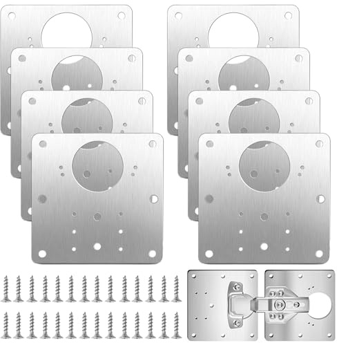 Kit Réparation Charnière Porte 8 Pièces 9x9 cm Acier Inoxydable