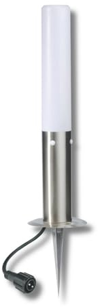 PRO CONNECT LED Wegeleuchte JEDI 40 cm Edelstahl mit Erdspieß E27 | IP44 spritzwassergeschützt | Inkl. Erdspieß | Für Garten, Wege, Terrasse & Einfahrt