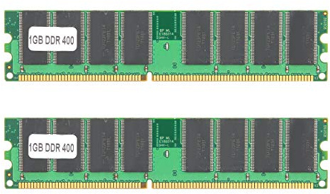 Ouitble 2 módulos de Memoria DDR 1 GB PC3200 400 MHz RAM de Escritorio para Sistemas Alto Rendimiento Funcionamiento Estable Velocidad de computadora Mejorada Placa de Memoria de
