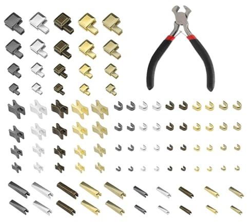 100 Stück Reißverschluss Reparatur Set, Reissverschluss Zipper Ersatz | Reisverschlussreparaturset Metall Zipper Insertion Pin Kit, Ersatzzipper Schieber Kit mit Installieren Zangen