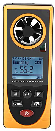 Haofy Anémomètre Numérique Professionnel, Compteur de Vitesse du Vent, pour Météorologues et Amateurs de Plein Air, écran LCD