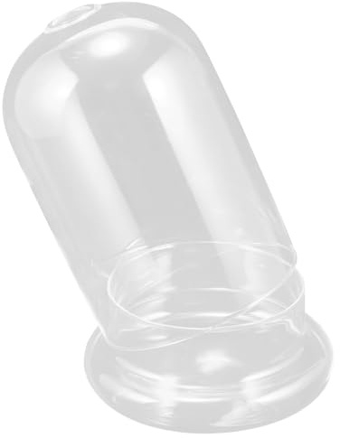 COLLBATH Cloche en Verre Transparente 15X20 CM avec Trou 25 CM Terrarium pour Plantes Aériennes Porte-Fleurs en Verre avec Base Décoration Créative pour Bureau et Jardin