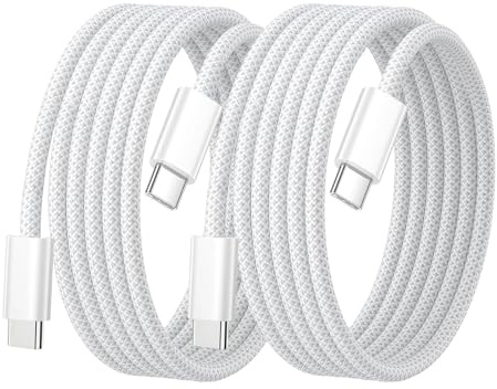 Lot De 2 100w Câble Usb C Vers Usb C,Cable Usb C 2m,Cable Usb C,Cable Usb C Vers Usb C,Type C Pd 5a/20v Pour Iphone 16 15/Macbook Pro/Macbook Air/Ipad/Samsung Galaxy/Huawei/Xiaomi