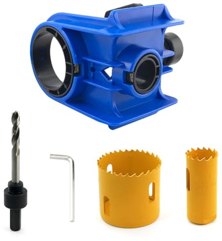 Akfldms Wood Door Lock Installation Door Lock Jig for Wood/Metal Doors Door Lock Kit Blue