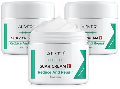 P-Beauty ärrkräm 3 x 50 ml - ärrängel & ärrsalva för ansikte och kropp från växtextrakt och närande oljor – ärrvård OP-ärr, akneärr, bristningar – ärr reducerande kräm