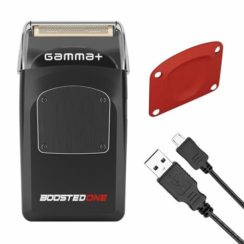 GAMMA+ Boosted One Foil Rasoio Elettrico Professionale a Lamina per Barba e Capelli, Rasoio Foil per Rifiniture e Sfumature, Motore 9.000 RPM, Autonomia 2 Ore, Ricarica USB-C, IPX4