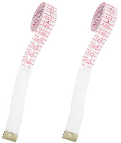 TOYANDONA 2 Piezas Cinta Métrica Braille de Plástico, Flexible y Portátil, 150cm, para Personas Ciegas Discapacidad Visual, Herramienta de Medición