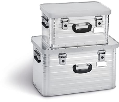 Enders® Alubox TORONTO 29 L + 63 L - Aluminiumbox mit 1 mm Wandstärke, extra stabil - spritzwasser- und staubdicht, stapelbar - Alukiste einsetzbar als Transportbox, Lagerbox, Werkzeugkiste