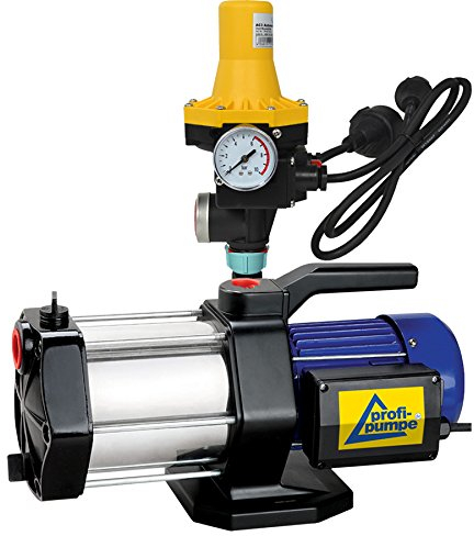 HAUSWASSERWERK HAUSWASSERAUTOMAT LEISE KREISELPUMPE PUMPE AQUA INNO-TEC 1300Watt mit DURCHFLUSSWÄCHER AC3 als Druckschalter, 5-Stufige laufruhige Pumpe für klares Brauchwasser