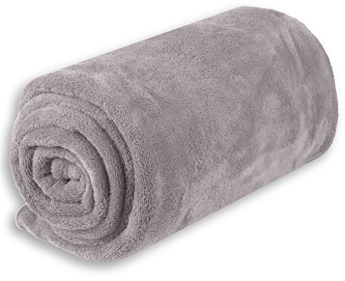 Bestlivings Babydecke Schmusedecke Kuscheldecke Krabbeldecke Wickeldecke Mikrofaser viele Farben und Größen (ca. 60x80 cm/hellgrau - steingrau)