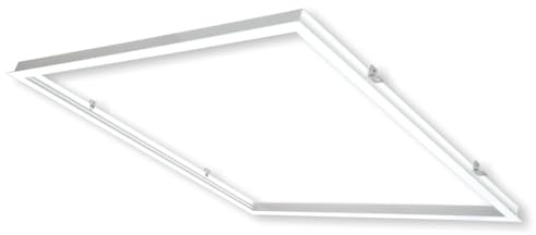 SUMMIT Einbaurahmen für LED Panels 62 x 62 cm in weiß I LED Panel Rahmen | aus Aluminium I Montagerahmen für Wand & Decke I Einbau Deckenleuchte quadratisch