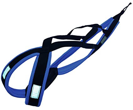 LASALINE Imbracatura per cani da traino X-Back per bikejoring, Canicross, Scooter, Skijoring, Dog-Trekking, Sleddog - nero blu