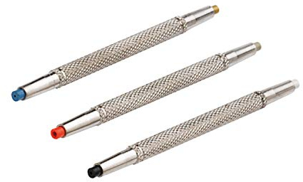 SELVA Zeigeraufsetzer-Set 3-teilig – UHRMACHERWERKZEUG – Ideal für die Uhrenreparatur – Mit Tasche – C339057