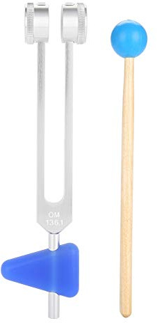 Diapasón de aluminio, diapasón de 136,1 Hz efectivo, plateado, cómodo, duradero para relajarse, aliviar el estrés
