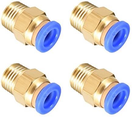 PATIKIL 5Pz Raccordo G1/4 Maschio x 8mm OD Tubo Dritto Pneumatico Collega | per Aria Liquido Trasferimento, Pressione Rapida, Raccordi