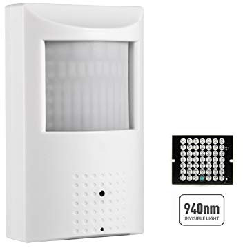 REVODATA 5MP POE PIR IP Security Camera with Audio, 2880 x 1620P 940nm Invisible IR LED, Night Vision, 3.7mm Lens, Microphone, Motion Detection (IPIR-POE-Audio)