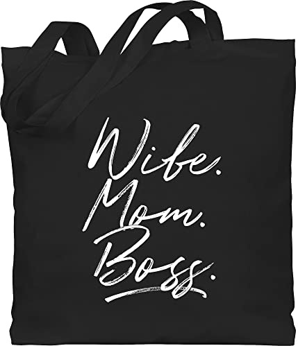 Shirtracer - Baumwolltasche - Taschen - Momlife - Wife Mom Boss. Best Mom Muttertagsgeschenke Super Mama Beste Mom Life