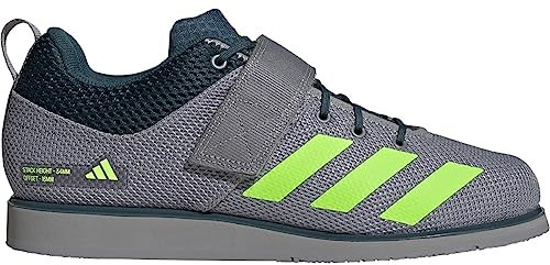Adidas Powerlift 5 Scarpe Unisex, Grigio Tre Lucidi Limone-Arctic Night, 44 EU