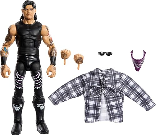 Mattel WWE Elite Figur & Zubehör, Serie #109 Dominik Mysterio 15 cm Sammlerstück mit 25 Artikulationspunkten und austauschbaren Händen