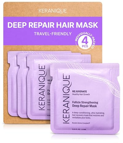 Keranique Hair Mask - Deep Repair and Intense Hydration for Damaged, Dry, Fine Hair with Keratin Protein
