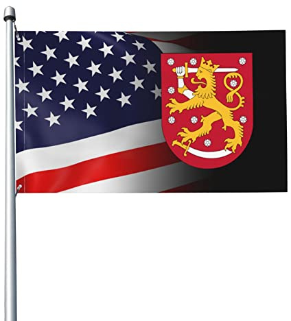 Bandiera 9,1 x 1,5 m Stemma della Finlandia Bandiere Striscione dai colori vivaci con occhielli in ottone per decorazioni per interni ed esterni