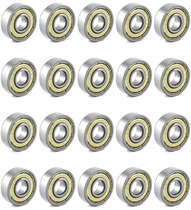 50 cuscinetti a sfera 608zz, in metallo, a doppio strato, in miniatura, per skateboard, scooter, pattini in linea, 8 mm x 22 mm x 7 mm