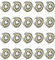 50 Stück 608zz Kugellager, Metall Double Shielded Miniatur Rillenkugellager, für Skateboards, Roller, Inline Skates, 8mm x 22mm x 7mm