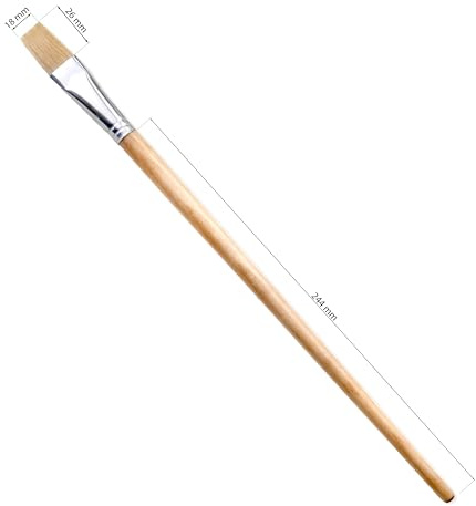 Pennello a setole piatte, perfetto per dipingere e dipingere con precisione (6 pezzi | 18 mm)