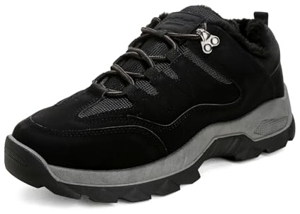 Wanderschuhe Herren Winter Warm Gefütterte Trekkingschuhe Winterschuhe, rutschfest Leichte Barfußschuhe Wanderstiefel, Bequem Winterstiefel Bergstiefel Wasserdicht Wanderhalbschuhe Outdoor Schuhe