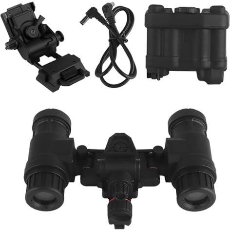Kopeetechy Taktische Airsoft PVS31 Dummy Nachtsichtbrille Modell mit Halterung, Keine Funktion NVG Binokular Nachtsicht für Taktische Helm NVG Mount, CS Spiel, Cosplay Prop