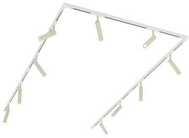 QAZQA - Modern Modernes Schienensystem Komplettset I Spotlight I Deckenspot I Deckenstrahler I Strahler mit 10 Spot I Spotlight I Deckenspot I Deckenstrahler I Strahler I Lampe I Leuchten Beige und We