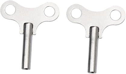 EXHUMKY 2stücke Teiliges Stahl Uhrenaufziehschlüssel Robustes Uhrmacherwerkzeug Für Alte Mechanische Standuhren Komfortabler Griff Praktisches Reparaturtool Für Antike Tisch Holzuhren Hand