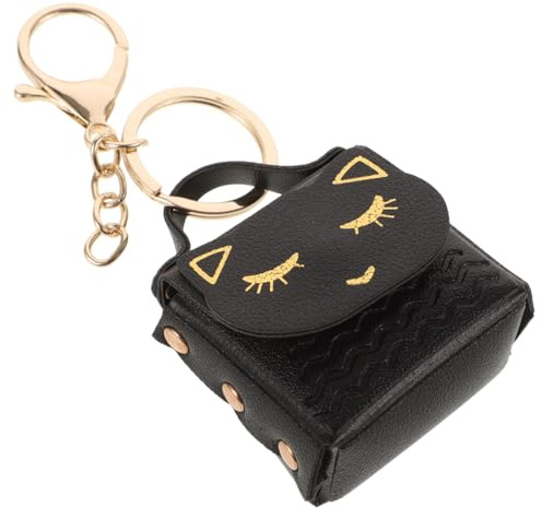 Gatuida Pendentif Chat Mignon en Alliage de Zinc et PU Porte-clés Porte-Monnaie Mini Léger et Facile à Nettoyer pour Amoureuses de Chats, Accessoire pour Paquet