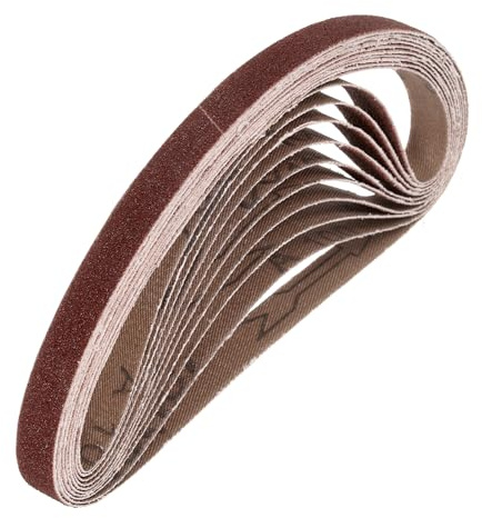 QUARKZMAN 13mm x 305mm Nastri Abrasivi, 20Pz 100 Grana Carta Vetrata per Levigatrice Ossido di Allumina Per Lavorazione Legno, Lucidatura Metalli, Affilatura Coltelli