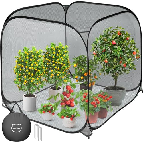 Pop Up Mesh Plant Cover, 35x35x38'' Garden Netting for Insect Protection | No Build Garden Netting Protection Against Insects, Barrier Against Insects for Vegetable Plant Fruit Animals