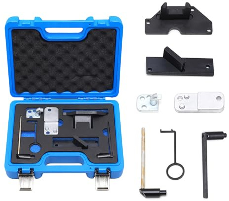 Motor Einstellwerkzeug, Zahnriemen Werkzeug – Kompatibel mit Citroen, Peugeot, Opel 1.2 VTi/GDI PureTech Benzinmotoren – 7-tlg. Nockenwellen Arretierwerkzeug Timing Tool Kit, Werkstatt Einlage