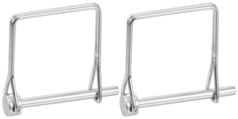 QUARKZMAN 2Pcs Perno Di Accoppiamento, 0.19ID 1.97L 316 Acciaio Inossidabile Quadrato Perno Rimorchio Perno Di Blocco Per Rimorchi Agricoli Prato Giardino, Argento