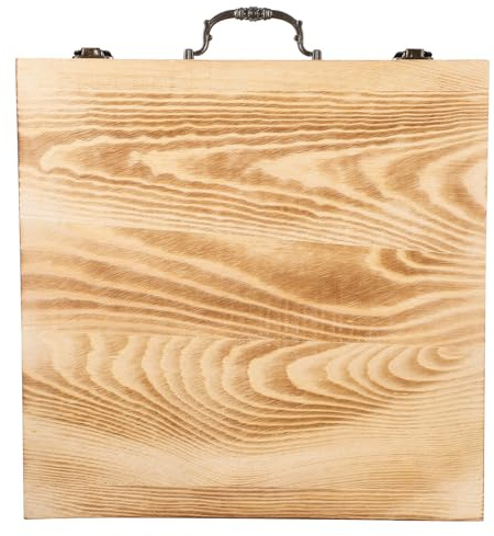 OUNONA Caja de Madera Vintage para Joyas Diseño Retro, Organizador Versátil y Resistente de 30x30x10 Cm Adecuado para Cumpleaños y Almacenamiento