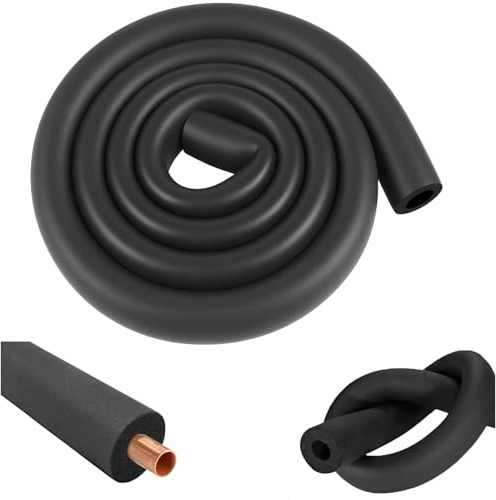 Seutmrou Aislamiento de Tuberías Tubo de aislamiento Ø 28mm, Tubo de Aislamiento Térmico Negro 28mm*9mm*1.8m, Aislamiento de tuberías de espuma,Proteccion Pipe Insulation para Fontanería y Calefacción