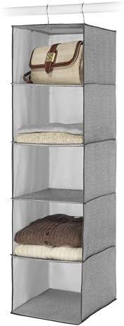 Whitmor Hängende Zubehörregale 5 offene Pulloverregale Crosshatch Grau