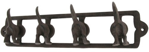 Gusseisen Wandhalterung 4 Dogs Tails Haken