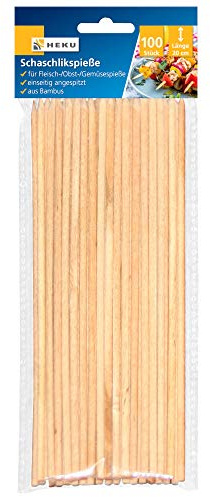 100 pinchos, bambú · 20 cm