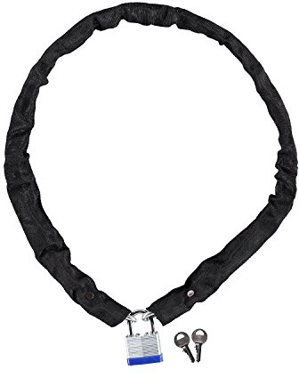 URBAN ZWEIRAD Kettenschloss extra-sicher für Fahrrad E-Bike & Motorrad, robustes Fahrrad-Schloss in 90 oder 110cm Länge - 6mm stark mit 2 Schlüsseln (90)