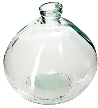 Atmosphera - Jarrón 'Dame Jeanne' - Vidrio Reciclado - Transparente D. 33 cm