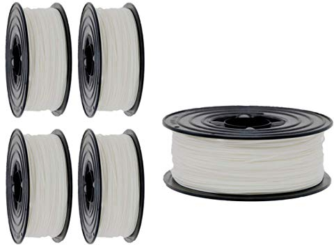 PLA Filament 1,75mm 3D Drucker oder Stift 5 er Set 5x 1Kg Weiss Weiß