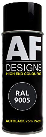 Alex Flittner Designs RAL Lackspray RAL9005 TIEFSCHWARZ seidenmatt Autolack Sprühdose Spraydose