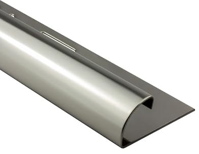 5x Viertelkreis Edelstahlschiene Fliesenschiene Fliesenprofil Edelstahl V2A 12,5m 12mm glänzend