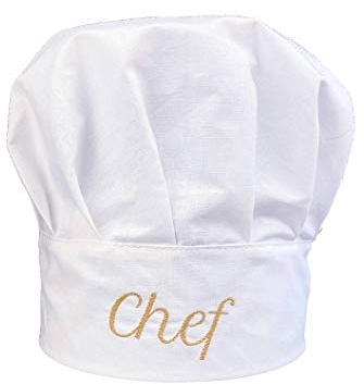 Pet-Jos Chef Kochmütze Unisex Kochmütze aus Baumwolle Küche Hotel Restaurant Gastro-Hüte Einstellbar für Männer, Frauen, Kochen, Weiß