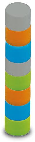 MAUL Neodym Magnet Ø 15 x 9 mm (8er Pack) | Magnete für einen vielseitigen Einsatz | Magnet rund mit elegantem und modernem Design | Magnete stark für Magnetboard, Magnetband | Bunt